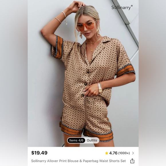 Brown two piece set, size small - Picture 1 of 3